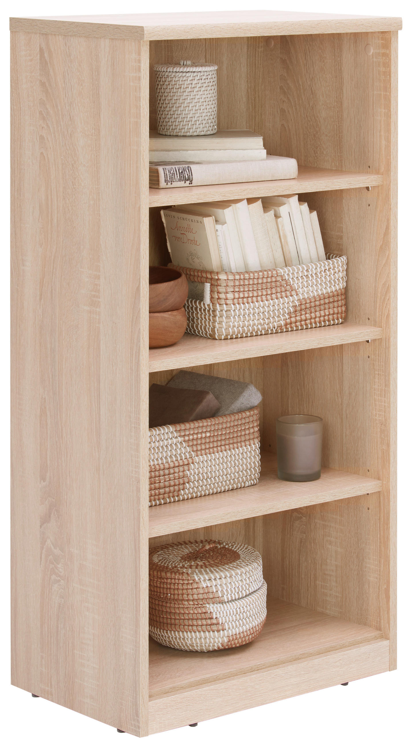 REGAL Sonoma Eiche - Schwarz/Sonoma Eiche, Basics, Holzwerkstoff (55/110/36cm) - Xora