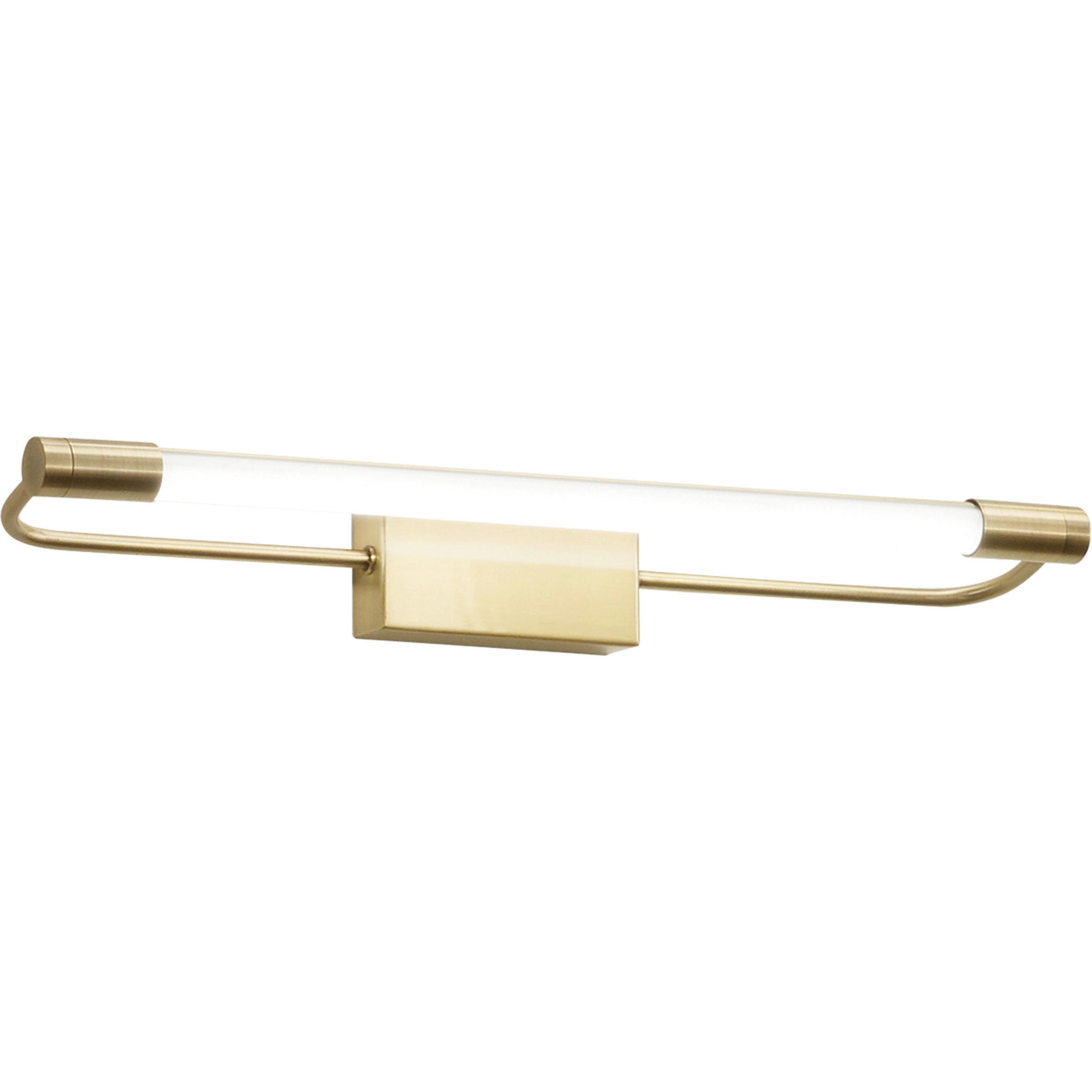 LED-WANDLEUCHTE 40/8/5 cm   - Messingfarben, Design, Kunststoff/Metall (40/8/5cm) - Fabas Luce