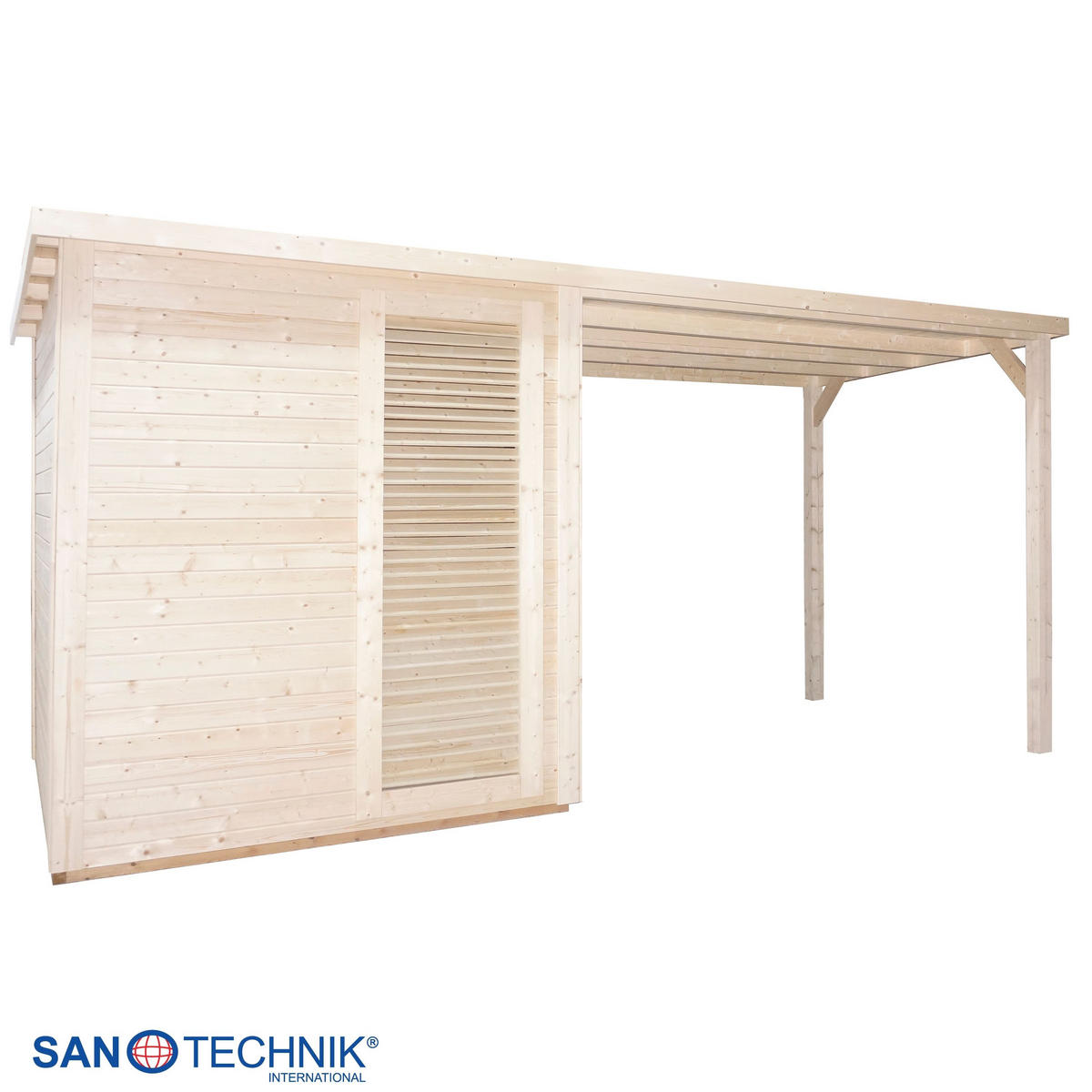 SAUNA für 4-5 Personen Rauma  - Naturfarben, KONVENTIONELL, Holz (460/230/219,5cm) - Sanotechnik