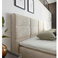 BOXSPRINGBETT 160/200 cm,  in Creme, Topper, Matratzen, H2 + H2 = mittel  - Creme/Schwarz, Design, Kunststoff/Textil (160/200cm) - Dieter Knoll