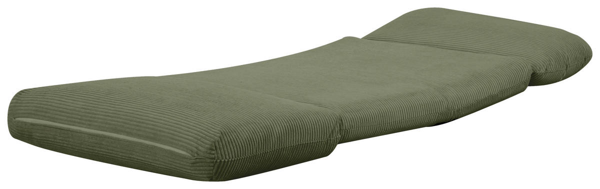 SCHLAFSESSEL Cord Olivgrün    - Olivgrün, Design, Textil/Metall (82/58/78cm) - Livetastic