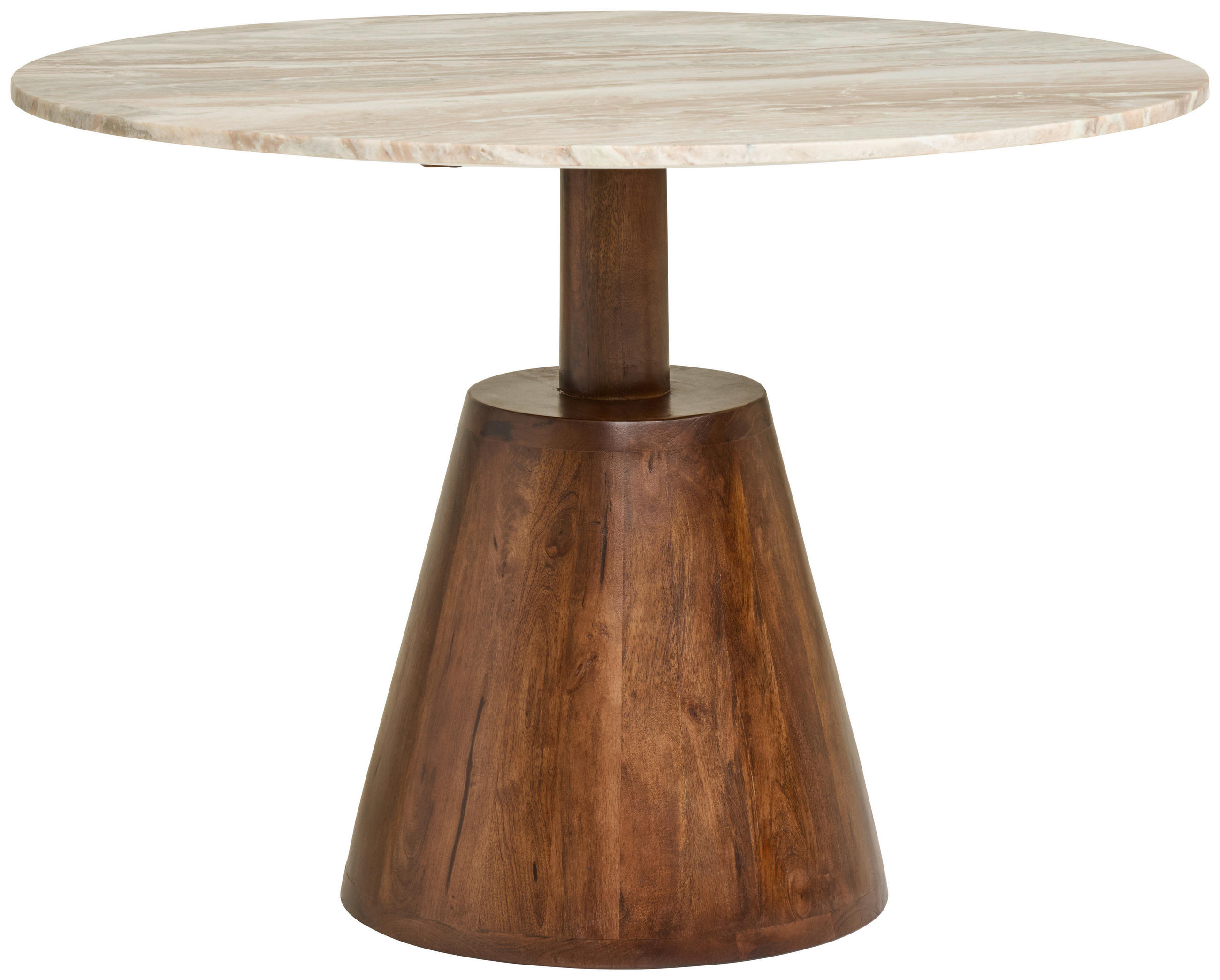 ESSTISCH Holz, Stein 110/76/110 cm  - Walnussfarben, Modern, Holz/Stein (110/76/110cm) - Livetastic