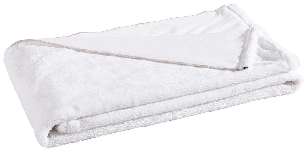 FELLDECKE REBORN BLISS 140/190 cm  - Weiß, KONVENTIONELL, Textil (140/190cm) - Zoeppritz