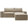 ECKSCHLAFSOFA in Samt Taupe  - Taupe/Schwarz, Konventionell, Holz/Kunststoff (251/170cm) - MID.YOU