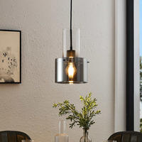 HÄNGLAMPA Eos 18/150 cm  - mörkgrå, Design, metall/glas (18/150cm) - Dieter Knoll