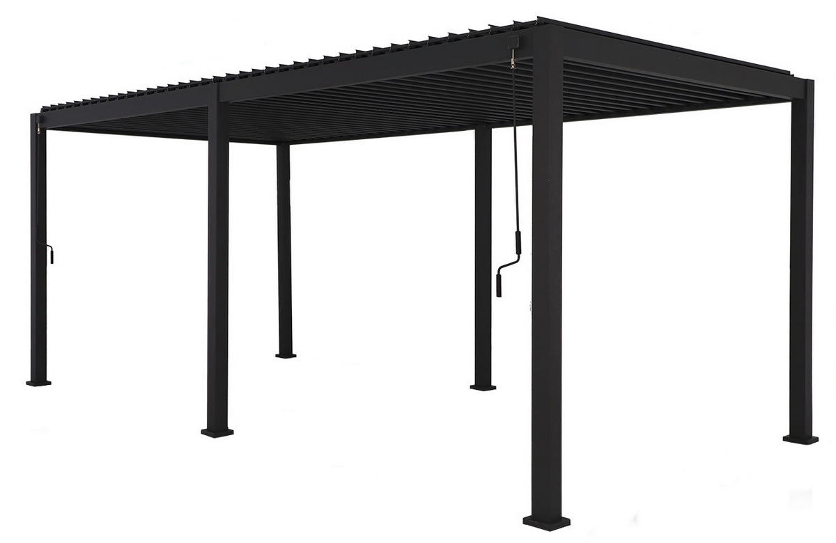 PERGOLA 600/250/300 cm Aluminium  - Anthrazit, MODERN, Metall (600/250/300cm) - Gardenson