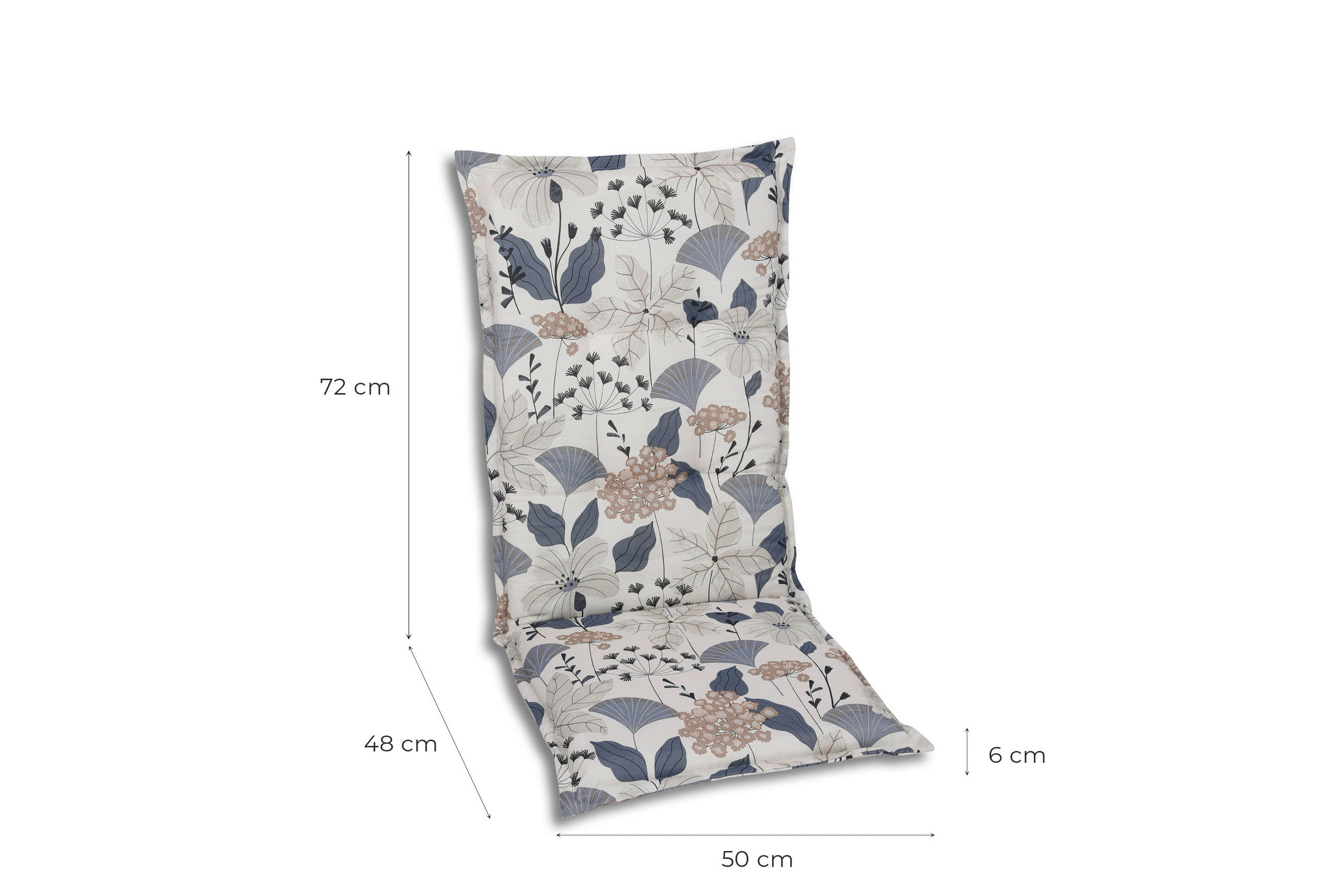 SZÉKPÁRNA bézs virágos  - bézs, Basics, textil (50/120cm)