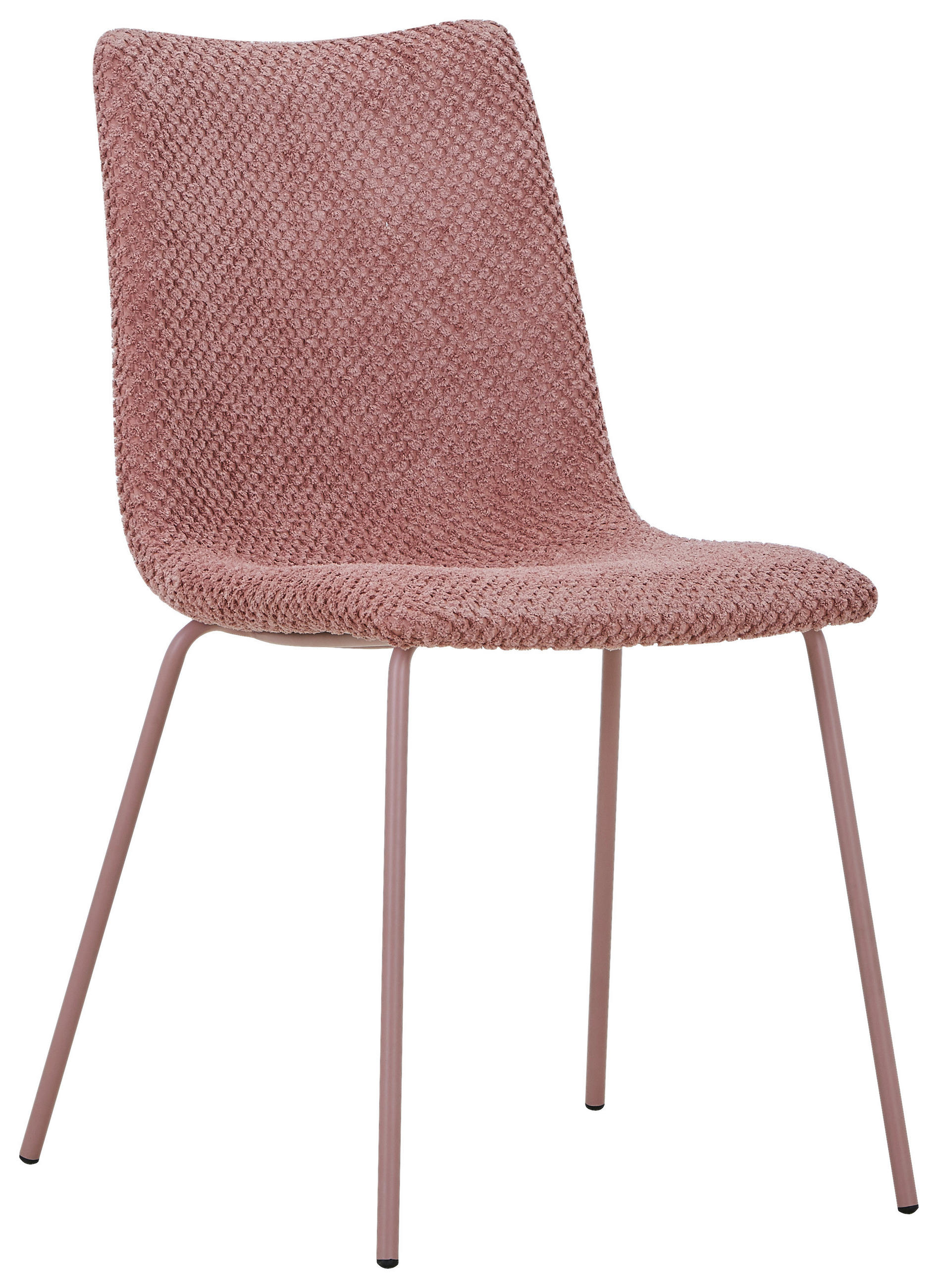 STUHL Webstoff Rosa - Rosa, Design, Textil/Metall (45/86,5/57cm) - home24