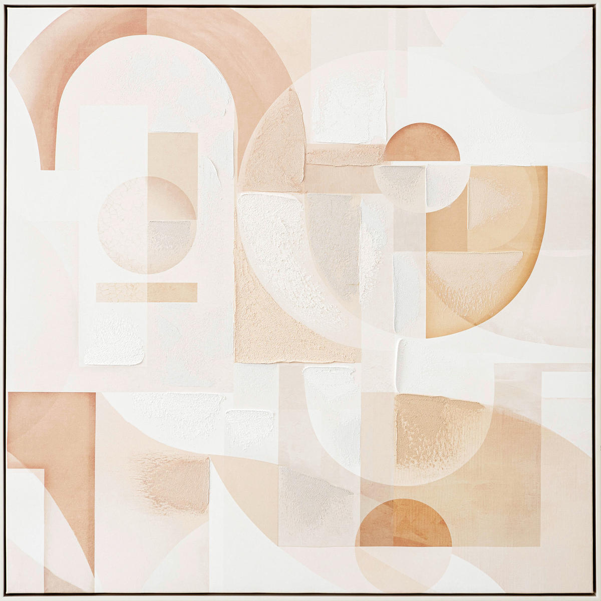 KUNSTDRUCK Abstraktes  - Multicolor/Weiß, Design, Holz/Kunststoff (85/85cm) - Monee