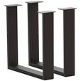 TISCHGESTELL in Metall 73/17/74 cm   - Anthrazit, Design, Metall (73/17/74cm) - Waldwelt
