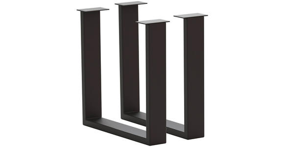 TISCHGESTELL in Metall 73/17/74 cm   - Anthrazit, Design, Metall (73/17/74cm) - Waldwelt