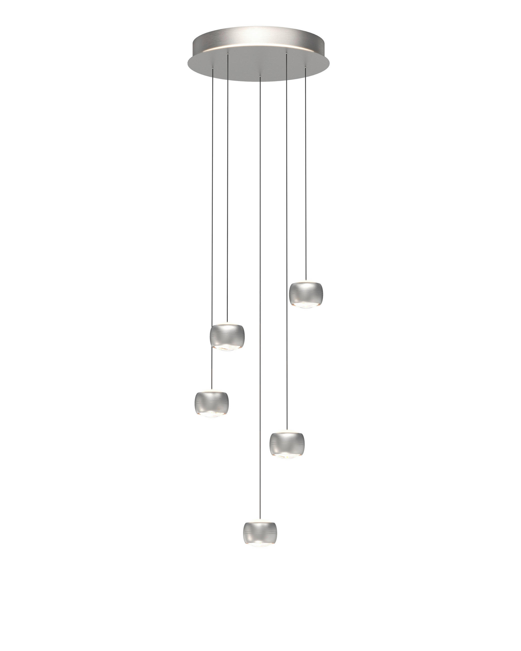 LED-HÄNGELEUCHTE 42/180 cm  - Nickelfarben, Design, Metall (42/180cm)