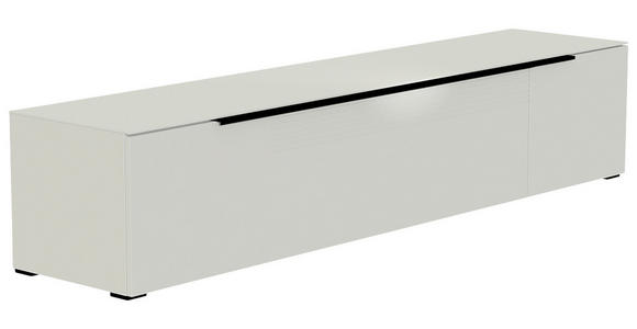 LOWBOARD Schwarz, Weiß  210/43/45 cm  - Schwarz/Weiß, Design, Glas/Holzwerkstoff (210/43/45cm) - Moderano