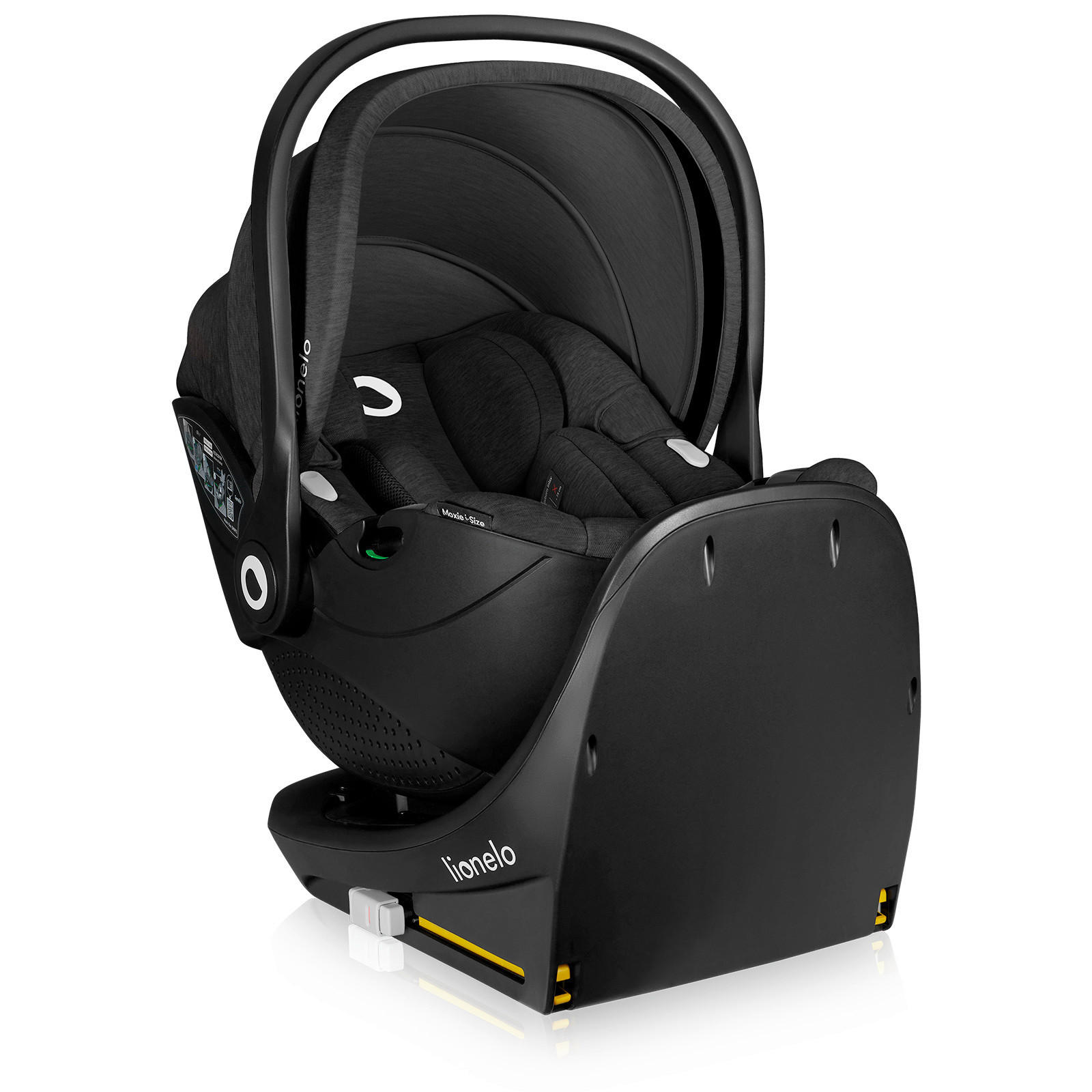 ISOFIXSTATION Moxie  - Schwarz, Basics, Naturmaterialien/Kunststoff (68/45,5/42cm) - Lionelo