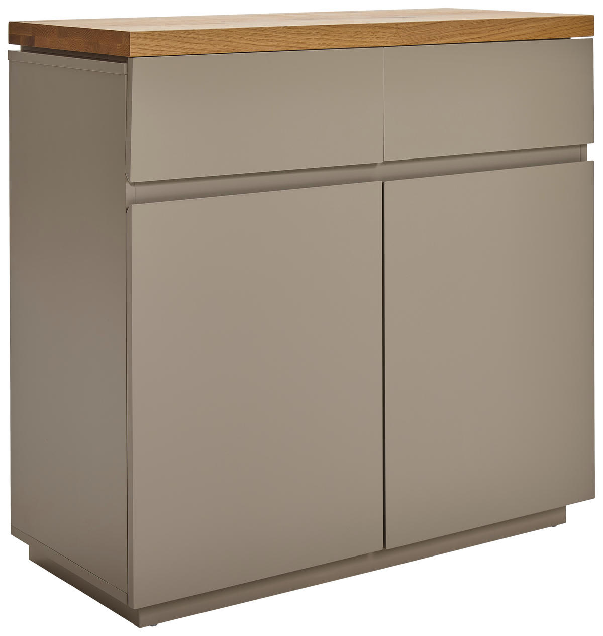 Schuhschrank Asmara furniert Grau, Eichefarben  - Eichefarben/Grau, Design, Holzwerkstoff (86/85/40cm) - MID.YOU