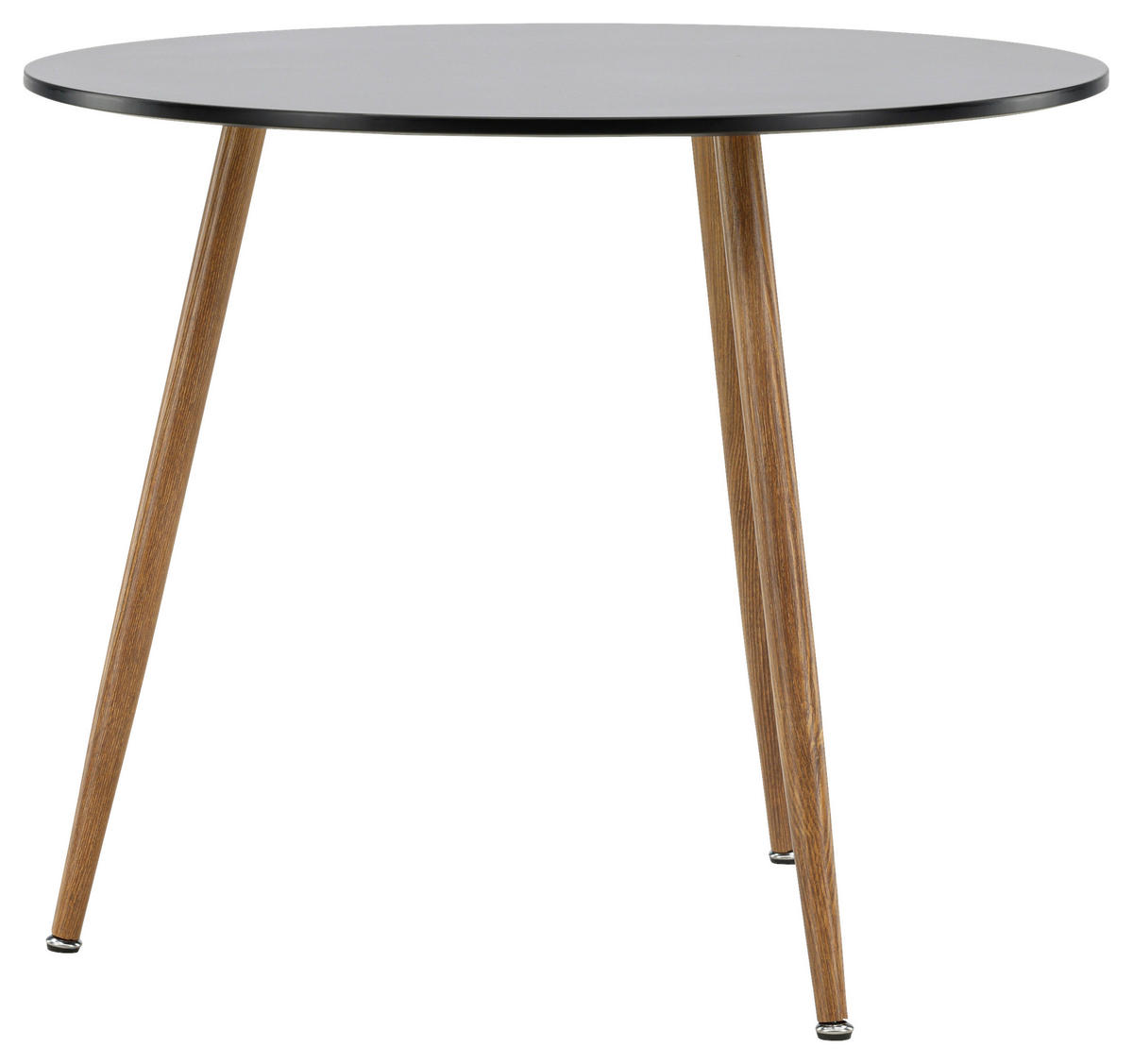 ESSTISCH in Metall, Holzwerkstoff 90/90/75 cm  - Hellbraun/Schwarz, Design, Holzwerkstoff/Metall (90/90/75cm) - Livetastic