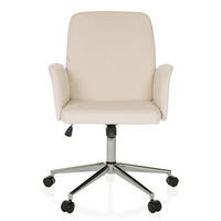 OTOČNÁ ŽIDLE, manšestr, béžová - barvy stříbra/béžová, Moderní, kov/textil (70cm) - MID.YOU