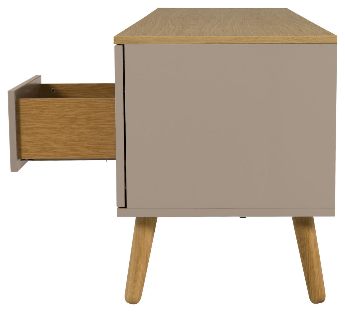 TV-ELEMENT - Taupe/Eichefarben, Design, Holz/Holzwerkstoff (192/54/43cm)