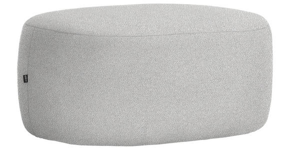 HOCKER in Textil Grau - Schwarz/Grau, MODERN, Kunststoff/Textil (88/43/66cm) - Hom`in