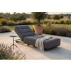 GARTENLIEGE 200/31/75 cm  - Weiss/Dunkelgrau, Modern, Textil/Metall (200/31/75cm) - Ambia Garden
