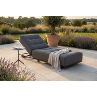 GARTENLIEGE 200/31/75 cm  - Weiss/Dunkelgrau, Modern, Textil/Metall (200/31/75cm) - Ambia Garden