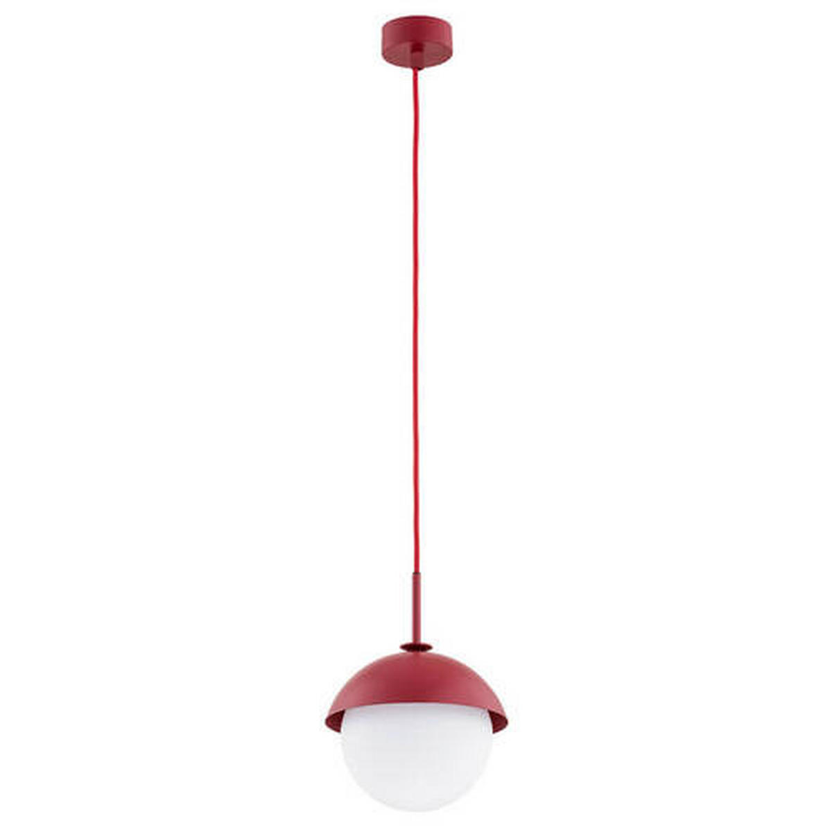 HÄNGELEUCHTE 109/20/20 cm  - Rot/Weiß, KONVENTIONELL, Glas/Metall (109/20/20cm)