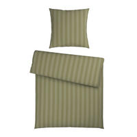 BETTWÄSCHE 155/220 cm  - Olivgrün, Textil (155/220cm) - Bio:Vio