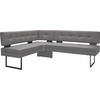ECKBANK 158/200 cm Mikrofaser Grau   - Schwarz/Grau, Design, Textil/Metall (158/200cm) - Dieter Knoll