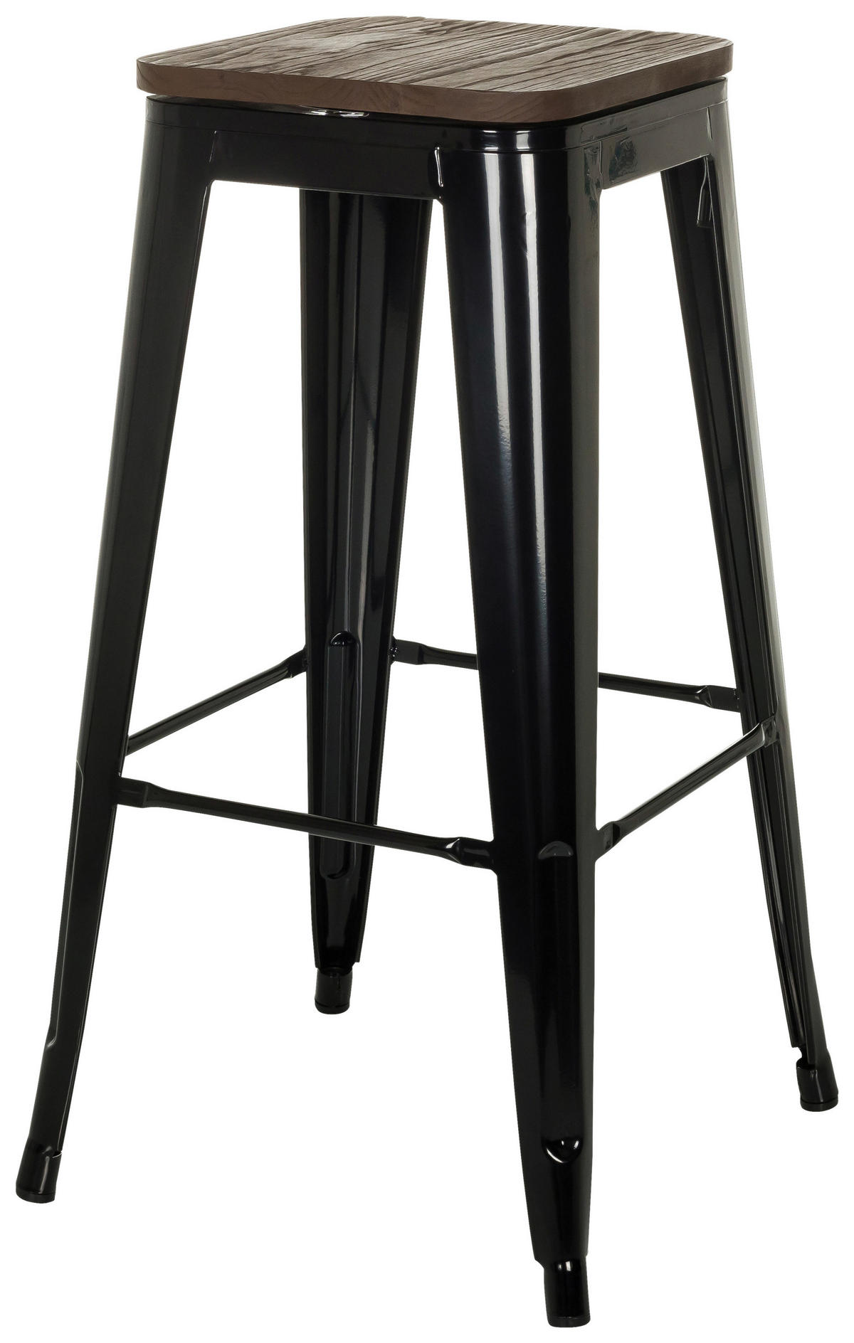 BAROVÁ ŽIDLE, černá - černá, Moderní, kov/dřevo (44cm) - MID.YOU