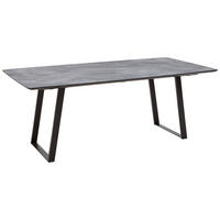 ESSTISCH160/100/76 cm  Metall, Kunststoff In verschiedenen Grössen erhältlich, in verschiedenen Holzarten erhältlich, Variantenauswahl rechteckig Schwarz, Dunkelgrau  - Dunkelgrau/Schwarz, Design, Kunststoff/Metall (160/100/76cm) - Dieter Knoll