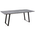 ESSTISCH 140/90/76 cm  Metall, Kunststoff in verschiedenen Größen erhältlich, in verschiedenen Holzarten erhältlich, Variantenauswahl rechteckig Schwarz, Dunkelgrau  - Dunkelgrau/Schwarz, Design, Kunststoff/Metall (140/90/76cm) - Dieter Knoll