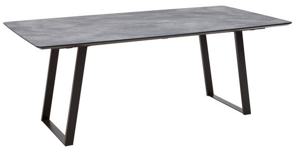 ESSTISCH 140/90/76 cm  Metall, Kunststoff in verschiedenen Größen erhältlich, in verschiedenen Holzarten erhältlich, Variantenauswahl rechteckig Schwarz, Dunkelgrau  - Dunkelgrau/Schwarz, Design, Kunststoff/Metall (140/90/76cm) - Dieter Knoll