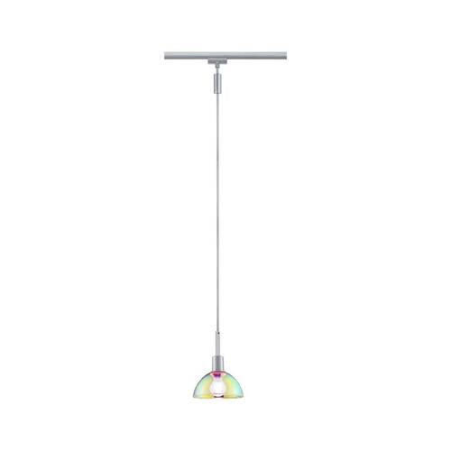 SCHIENENSYSTEM-HÄNGELEUCHTE Sarrasani 14/140 cm   - Chromfarben/Multicolor, Basics, Glas/Metall (14/140cm) - Paulmann