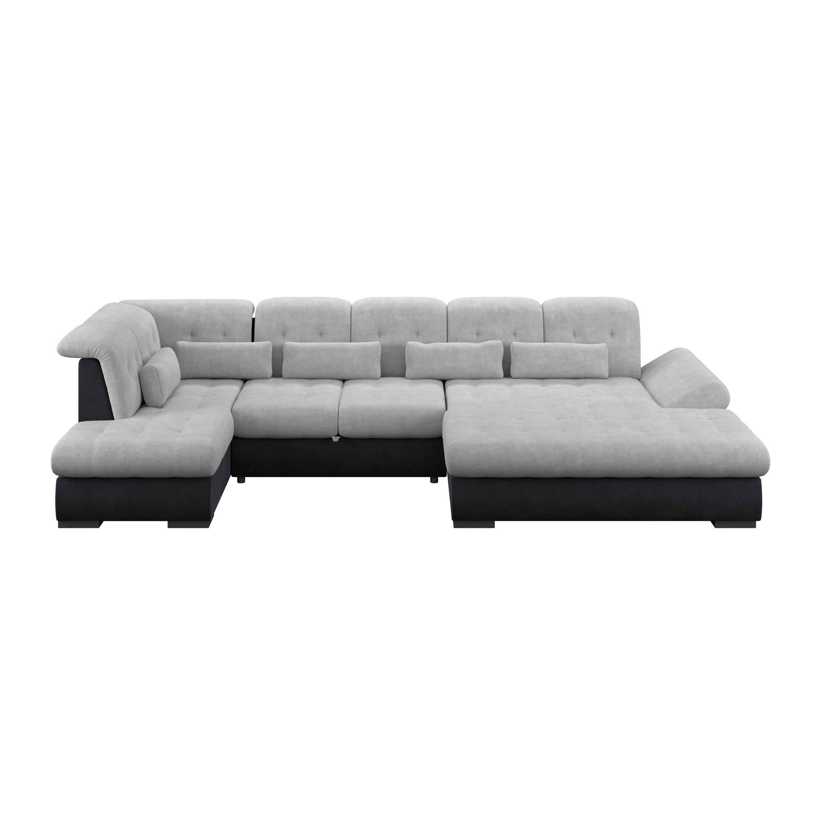 Wohnlandschaft Madera Silberfarben, S: 212x358 cm