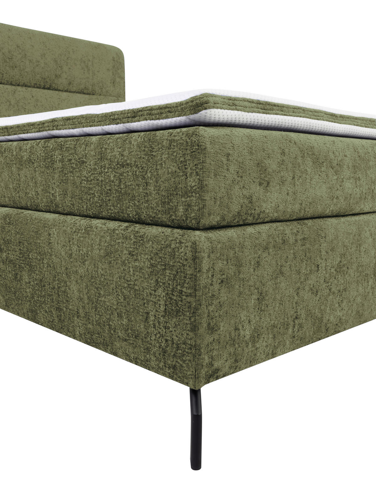 POSTELJA BOXSPRING 160 cm   x 200 cm  , tekstil zelena  - črna/zelena, Design, kovina/tekstil (160/200cm) - Esposa