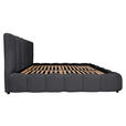 POLSTERBETT Lattenrost, Bettkasten Schwarz 180/200 cm  - Schwarz, KONVENTIONELL, Holz/Kunststoff (180/200cm) - Carryhome