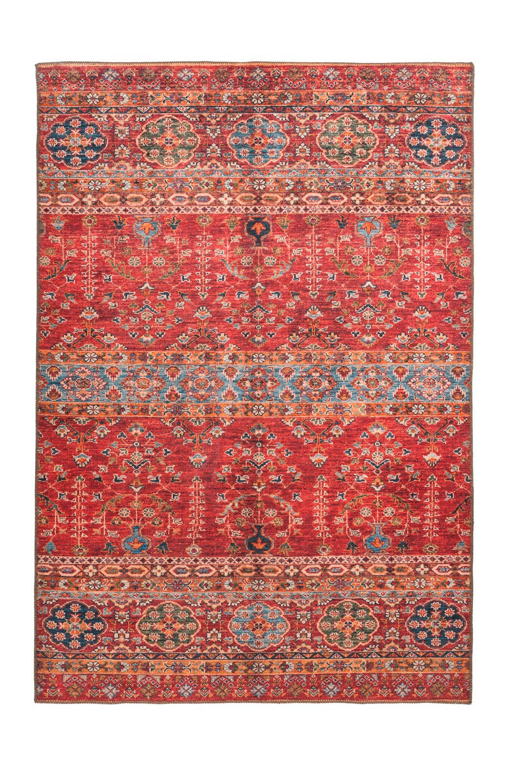 FLACHWEBETEPPICH 190/290 cm Faye 325 Multi / Rot Multicolor, Rot  - Rot/Multicolor, Basics, Textil (190/290cm) - Novel