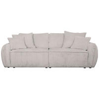 MEGA POHOVKA, textil, šedobéžová - černá/šedobéžová, Design, textil/plast (235/87/114cm) - Ambia Home