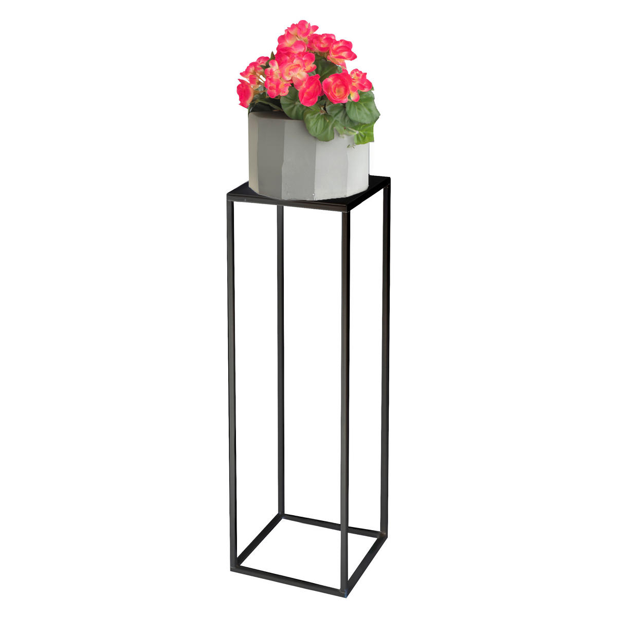 BLUMENSTÄNDER Metall  - Schwarz, Basics, Metall (19/62/19cm)