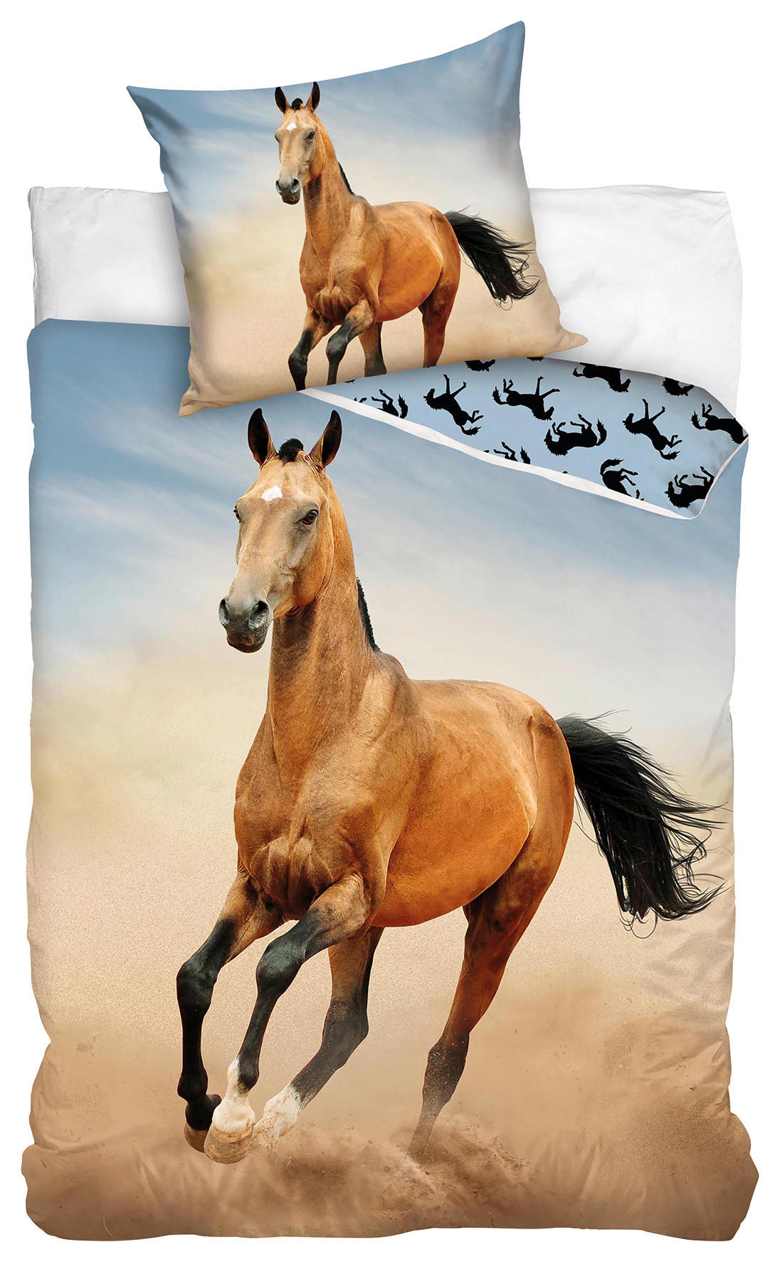 DJEČJA POSTELJINA 140/200 cm  HORSE  - višebojno, Basics, tekstil (140/200cm) - Ben'n'jen