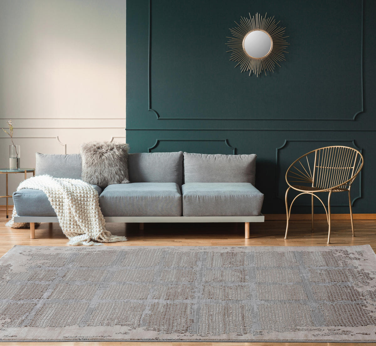 VINTAGE-TEPPICH 160/230 cm Pera Creme, Grau  - Creme/Grau, LIFESTYLE, Textil (160/230cm) - Novel