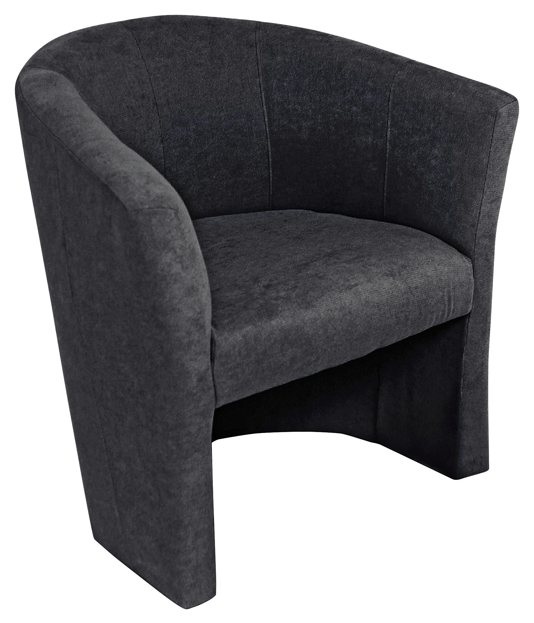 SESSEL in Mikrofaser Anthrazit  - Anthrazit/Schwarz, KONVENTIONELL, Kunststoff/Textil (68/78/65cm) - Boxxx