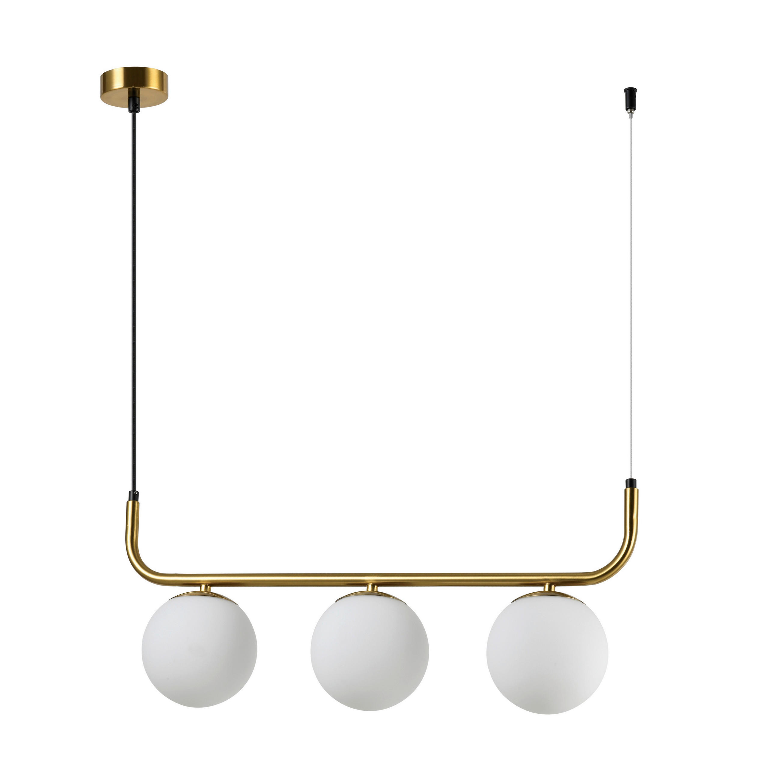 HÄNGLAMPA Alisa 122.5/60/13 cm  - guldfärgad, Klassisk, metall (122.5/60/13cm)