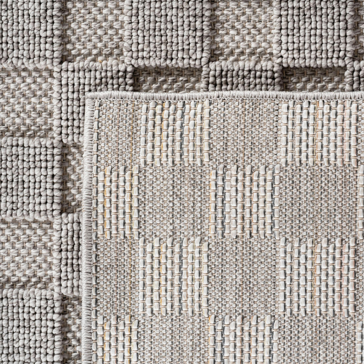 FLACHWEBETEPPICH 200/290 cm HELIX Silberfarben  - Silberfarben, Basics, Kunststoff/Textil (200/290cm) - Novel