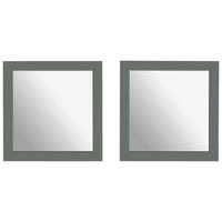 SPIEGELSET 25/25/0,43 cm  - Salbeigrün, Design, Glas/Holzwerkstoff (25/25/0,43cm) - Carryhome