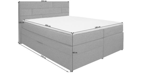BOXSPRINGBETT 180/200 cm  in Dunkelbraun  - Wengefarben/Dunkelbraun, KONVENTIONELL, Holz/Textil (180/200cm) - Carryhome