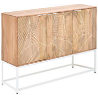 SIDEBOARD  in 145/85/42 cm  - Weiß/Naturfarben, Design, Holz/Metall (145/85/42cm) - Ambia Home