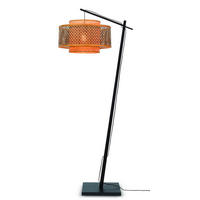 STEHLEUCHTE    - Schwarz/Naturfarben, Trend, Holz (176/30/75cm) - Good & Mojo