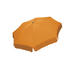 SONNENSCHIRM 200 cm Braun, Orange - Anthrazit/Braun, KONVENTIONELL, Textil/Metall (200cm)