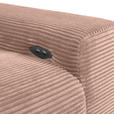 ECKSOFA in Cord Altrosa  165/295 cm  - Schwarz/Altrosa, KONVENTIONELL, Textil/Metall (165/295cm) - Carryhome